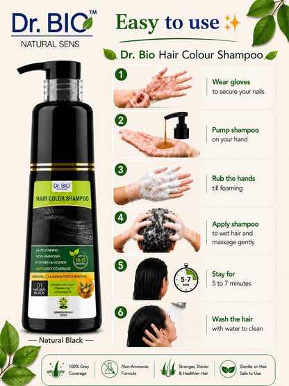 Dr. Bio | Natural Black Hair Color Shampoo