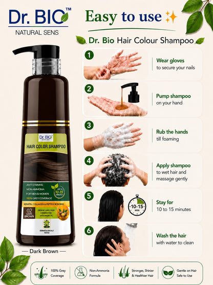 Dr. Bio | Dark Brown Hair Color Shampoo