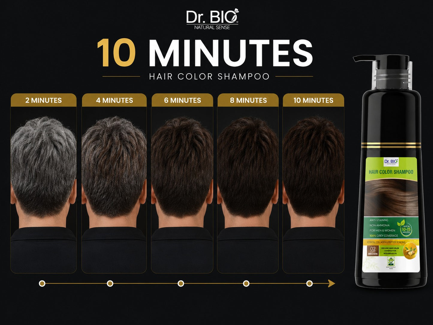 Dr. Bio | Dark Brown Hair Color Shampoo